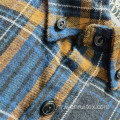 Chemise d&#39;hiver à manches longues brossée 100% sergé de coton personnalisé